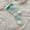 Meias Risadas de Gato Desenho Animado para Mulheres, Meias de Cano Médio, Estilo Primavera e Verão, Meias de Algodão Fofas, Estilo Coreano e Japonês, Modernas