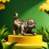 Cobre Banhado Retro Velho Wangcai Lucky Puppy Zodíaco Cão de Estimação Pequenos Enfeites Chave Pingente Pequeno Cobre Atacado
