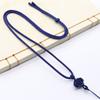 Colgante de jade con nudo chino, productos semiacabados, accesorios, cuerda colgante gruesa y larga, diez mil piezas a juego, collar de cuerda tejido a mano DIY
