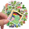 50 Adesivos Fofos de Sapo Grafite, Decorativos Personalizados para Mala Caderno, Adesivos à Prova d'Água Removíveis Sem Repetição
