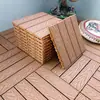 Piso de Madera Plástica Terraza Jardín Autocolocable Exterior Autoensamblable Balcón Patio Renovación Impermeable Anticorrosivo Piso sin Mantenimiento