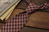 Corbata para hombre de vestir formal 7 cm Retro británico casual Corbata para mujer Estilo preppy Estilo coreano Algodón y lino Amarillo caqui Rayas