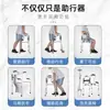 En stock fabricantes de andadores acero inoxidable aleación de aluminio andador para ancianos rehabilitación niño pequeño muleta de cuatro patas plegable