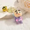 Chaveiro de Areia Líquida Acrílica Shin-Chan Desenho Animado Fofo Boneco Pingente de Bolsa Presente para Casal Acessório Criativo