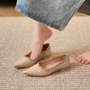 8510 Huidong Yixin Da Elegantes Zapatos Planos de Estilo Hada con Punta Aguda y Boca Baja Tachonados para Mujer