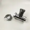 Moedor de carne tipo Henderson SXC-12 acessórios para moedor de carne haste espiral orifício da rosca dragão espiral de três vias placa lâmina porca