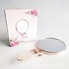 Tienda de 5 yuanes espejo color oro rosa ríos que fluyen y lagos espejo de escritorio de doble cara para maquillaje puesto del mercado nocturno espejo para lavabo suministro al por mayor