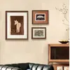 Pintura decorativa para sala de estar estilo medieval, pintura para pared de fondo de sofá minimalista italiano, pintura colgante abstracta retro americana y francesa para comedor
