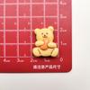 Accesorios de resina para bricolaje con diseño de oso, conejo, galleta de chocolate y purpurina de dibujos animados, funda para teléfono móvil, pinza para el cabello, parche