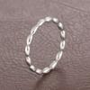 Venta caliente en vivo Anillo Frijol Dorado acero titanio galvanoplastia al vacío anillo femenino que no se desvanece apilado para todo regalo al por mayor
