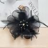 Super Estilo Hada y Hermoso Malla Degradada Flor de Cristal con Plumas Accesorios para el Cabello Hechos a Mano Diadema Accesorios para Ropa Corsage