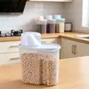 Caixa de Armazenamento de Grãos, Recipiente Selado de Grau Alimentício, Caixa de Armazenamento de Plástico, Recipiente Selado para Armazenamento de Ração de Gato