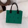 Bolsa de Fieltro Gran Capacidad Color Contrastante Bolsa Tote de Fieltro para Compras Bolsa de Almacenamiento de Gran Capacidad Bolsa Tote de Fieltro a la Moda Personalizada