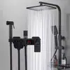 Suministro Exclusivo Transfronterizo de Cabezal de Ducha de Aluminio Espacial Color Gris Pistola con Cuatro Funciones, Pantalla Digital Frío y Caliente para Baño y WC, Venta al por Mayor de Fábrica