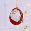 Decoração de Cena de Natal Enfeites Criativos Adereços de Vestir Enfeites para Pendurar na Árvore de Natal Acessórios de Resina Pingentes