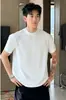 Camiseta de Manga Corta para Hombre de Marca Americana de Moda, Diseño Desconstruido, Corte Limpio, Nueva de Verano 2026, Holgada, Cuello Redondo, Manga Raglán