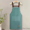 Delantal Impermeable y a Prueba de Aceite para Hombres y Mujeres, Delantal de Cocina para Cocinar, Color Sólido, Diseño Simple, con Bolsillos Grandes, Ropa de Trabajo para Restaurante, Talla Grande