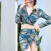 Maiô Feminino 2026 Novo Estilo Tendência Celebridade da Internet Bikini Emagrecedor Puro e Sexy Conjunto de Três Peças para Férias de Verão na Praia Fada