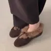 Pelo Macio~Sapatos de Inverno Femininos Estilo Retrô com Aumento Oculto de Altura de 4cm, Bico Redondo, Laço, Forrados com Pelo, Sapatos Quentes de Algodão