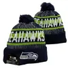 2026 Nuevo Gorro de Punto con Pompón de Color Mixto al por Mayor, Gorro de Lana de Equipo de Rugby, Jacquard de Doble Cara, Estilo Retro Artístico