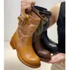 Botas Casuales de Lona Chuyuji, Estilo Británico Slip-On para Pantorrilla Ancha, Botas Vaqueras Occidentales, Botines de Media Caña con Suela Gruesa, Botas Martin