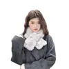 Bufanda Cruzada 2025 Estilo Coreano Ulzzang Chica Suave Bufanda de Felpa Cálida para Mujer Otoño e Invierno Linda y Versátil Estudiantes