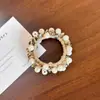 Goma para el Cabello Brillante con Pedrería Estilo Coreano Dongdaemun, Anillo para el Cabello de Tul Rosa Suave con Perlas, Versátil para el Viaje Diario, Realza la Elegancia, Doble Uso como Accesorio para el Cabello y Pulsera