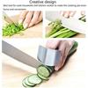 Protector de dedos acero inoxidable utensilio de cocina protector de dedos anticorte mano ajustable corte de verduras anticorte hogar plato escudo