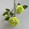 Flores Artificiais com 3 Peônias, Arranjo de Flores para Decoração de Salão de Casamento, Adereços para Fotografia em Casa, Flores Artificiais