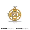 Colgante Geométrico Hueco de Acero Inoxidable, Chapado en Oro de 18 Quilates, Accesorios para Collares y Pendientes DIY, Materiales para Joyería Hecha a Mano