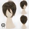 [Salva Nai] Peluca Cos Invertida con Forma de Rostro Reflectante 30cm Universal Peluca Cos Pelos Cortos Invertidos Han Paper Gay Cosplay 48 Colores