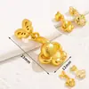 Estilo Chinês Antigo Ouro Óleo Gotejante Liga Metal com Furo Passante Contas Soltas Pequeno Pingente Pulseira Colar DIY Acessórios de Joias
