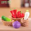 Paisaje en miniatura, figuras creativas y realistas con temática de comida, muñecos de verduras, decoración de casa de muñecas, accesorios decorativos para manualidades, adornos en miniatura