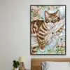 Nuevo punto de cruz Árbol gato perezoso patrón de animal de dibujos animados lindo sala de estar bricolaje auto-bordado bordado entrega de una pieza