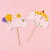 Celebridad de Internet felizcumpleaños Sombrero de Cumpleaños Rosa Pequeño Bombín Decoración de Pastel Mesa de Postres Infantil Enchufe