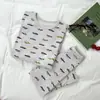 Cárdigan de Lana Antibacteriano 10A para Niños Ropa para el Hogar para Niños y Niñas Sin Costuras Clase A Conjunto de Top y Pantalón de Otoño Pijama de Dibujos Animados Moderno
