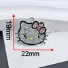 Estilo Europeu e Americano Full Diamond Desenho Animado Gatinha Kt Pingente Pulseira Colar Brincos Pingente Decoração de Roupa Acessórios de Joias DIY