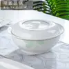 Conjunto de Louças e Pratos de Porcelana Óssea, Tigelas e Pratos Estilo Europeu Doméstico de Jingdezhen, Conjunto de Tigelas Individuais Livremente Combinável