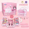 Cosméticos Infantiles Maquillaje Juguete Set Maleta Uñas Postizas Casa de Juego Regalo Cumpleaños Niña Mayoreo