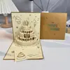 Tarjeta de felicitación Amazon Creative de alta gama, tarjeta de cumpleaños emergente 3D, tarjeta con estampado en caliente, música y luces, souvenir con polvo dorado