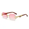 Nuevas Gafas de Sol Retro con Patillas de Madera Estampado Leopardo para Hombre Montura Cuadrada Estilo Callejero Casual Gafas de Sol Decorativas de Guepardo