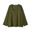 Roupas femininas mais vendidas na Amazon em vendas transfronteiriças para o outono de 2026: Blusa de tricô com gola U, modelagem solta, ombros caídos e estilo despojado, de manga longa, para mulheres.