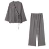 Ropa de Mujer Transfronteriza Europea y Americana al por Mayor Nuevo Abrigo de Primavera y Verano Estilo Kimono Cruzado Pantalones de Pierna Ancha Traje de Moda para Mujer