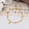 Ansioso pelo bracelete de trevo de quatro folhas com diamante da sorte banhado a ouro cobre não desbota a longo prazo joias de luxo leve para mulheres presente para melhor amiga