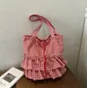 2025 Moda Popular Cuadros Desplazamiento Simple Bolso Tote Diseño Nicho Bolso Sobaco Elegante Gran Capacidad Bolso de Hombro