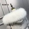 Gola de Pelo Sintético de Raposa e Guaxinim Jaqueta de Penas Chapéu Chapéu Listrado Gola de Pelo Compra Única Preto e Branco Feminino Universal
