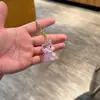 Chaveiro de Acrílico Transparente com Glitter Preenchido com Óleo Desenho Animado Pingente de Bolsa Pequeno Presente Infantil Pingente de Carro