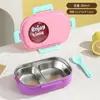 Lonchera de Doble Capa de Aspecto Elegante para Trabajadores de Oficina y Niñas, Lonchera de Microondas con Múltiples Compartimentos para Estudiantes, Lonchera Portátil con Tapa