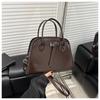 Bolsa Vintage Feminina Grande Capacidade Casual 2025 Nova Bolsa Transversal de Primavera Bolsa Bowling Portátil Feminina de Alto Nível