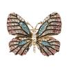 Broche de mariposa colorido con diseño de explosión transfronteriza, broche de aleación con diamantes de imitación y broche con forma de animal.